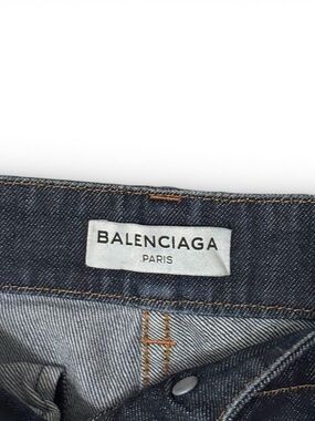 Balenciaga Men’s Indigo Denim Jeans with Contrast Stitching